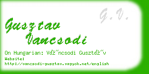 gusztav vancsodi business card